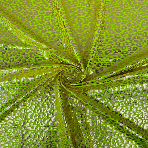 Sahara Leopard Foil Print Nylon Spandex Fabric