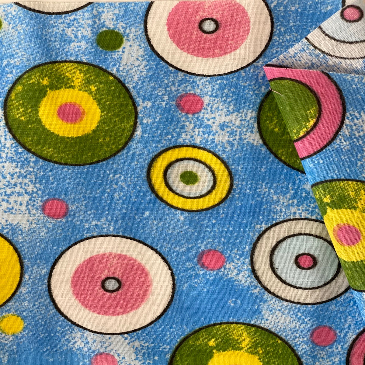 Sphere Circle Print Poly Cotton Fabric