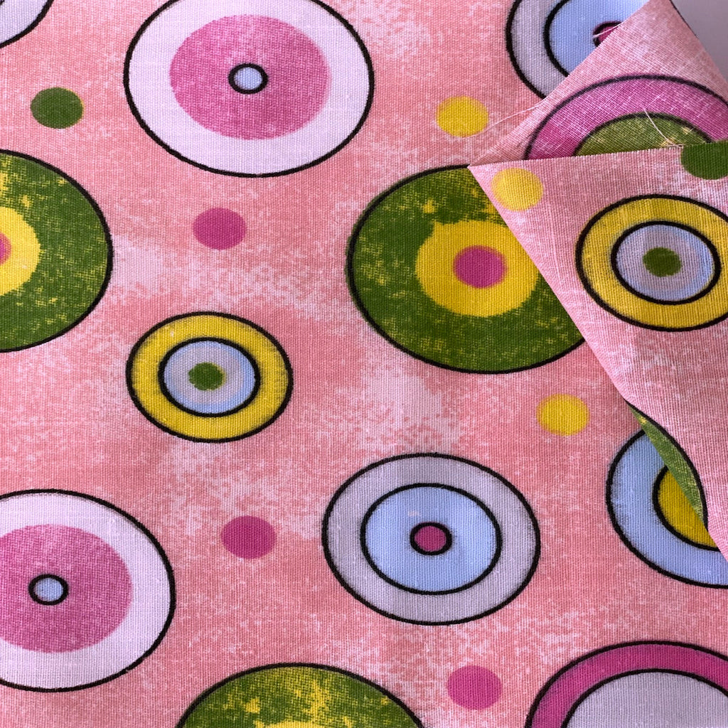 Sphere Circle Print Poly Cotton Fabric