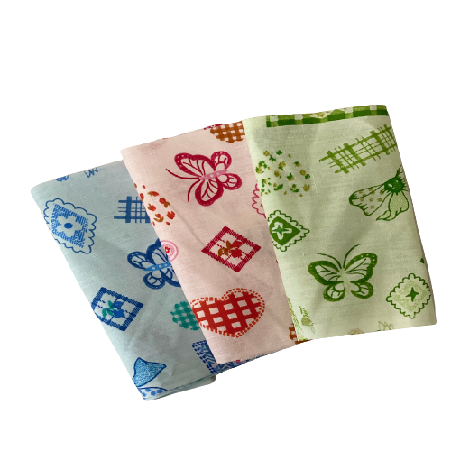 Butterfly Printed Hearts Poly Cotton Fabric