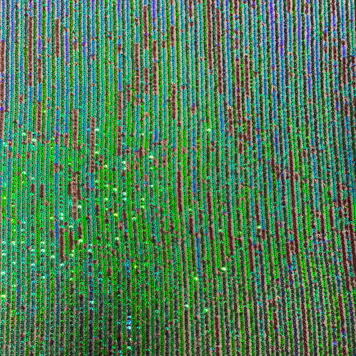 Mille Stripe Stretch Sequins Fabric