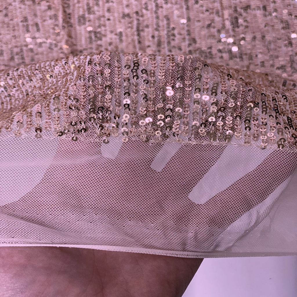 Mille Stripe Stretch Sequins Fabric