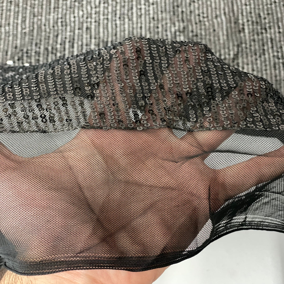 Mille Stripe Stretch Sequins Fabric