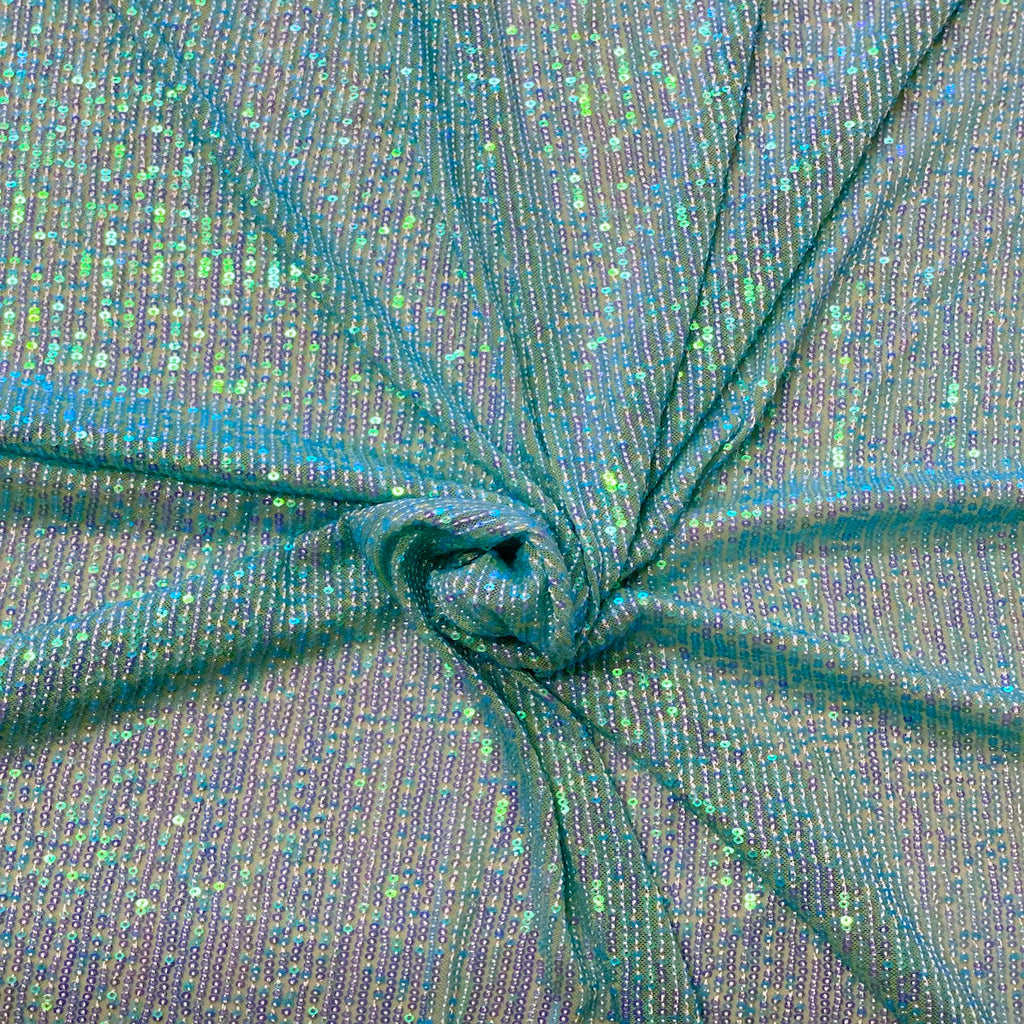 Mille Stripe Stretch Sequins Fabric