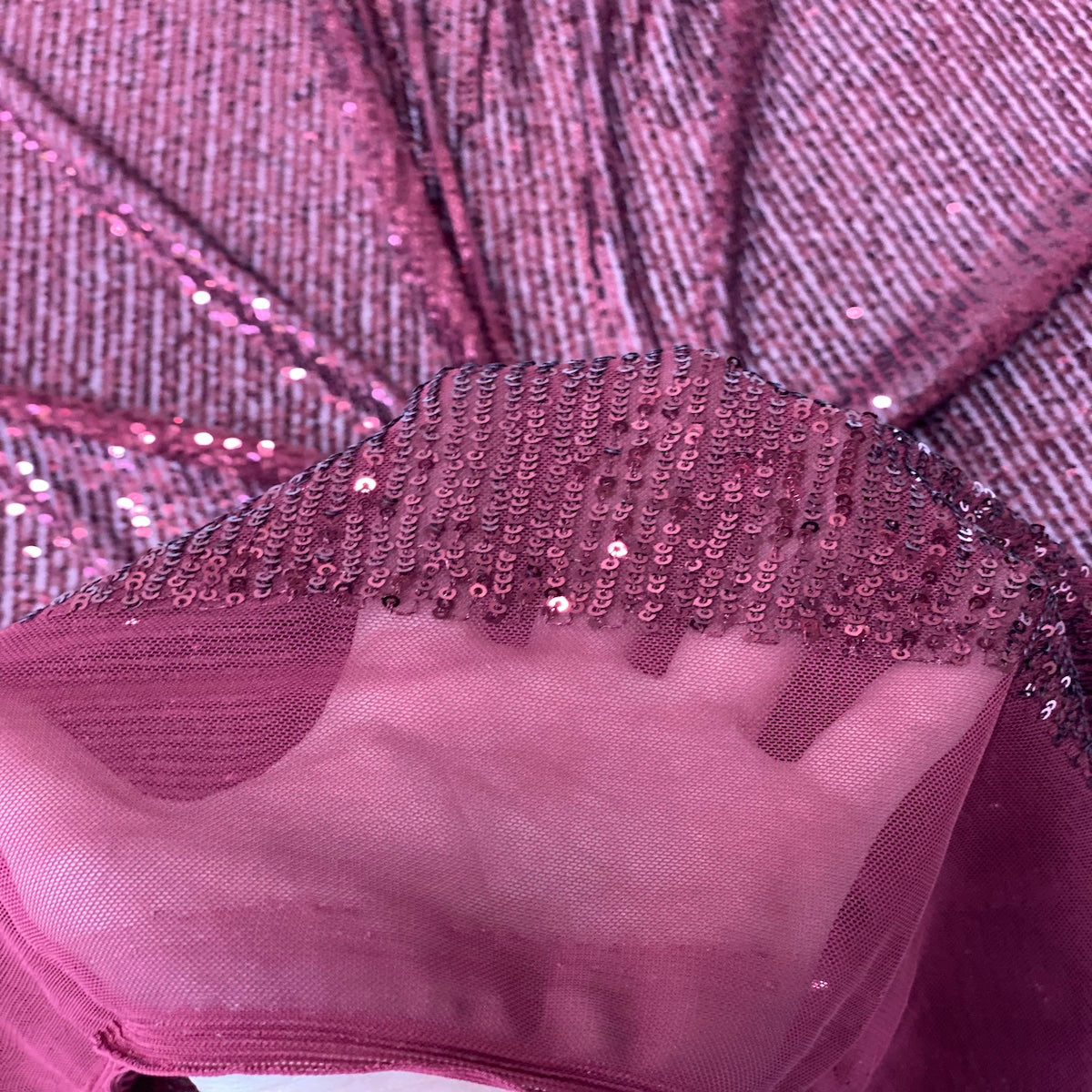 Mille Stripe Stretch Sequins Fabric