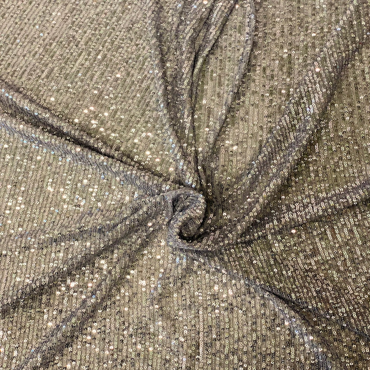 Mille Stripe Stretch Sequins Fabric