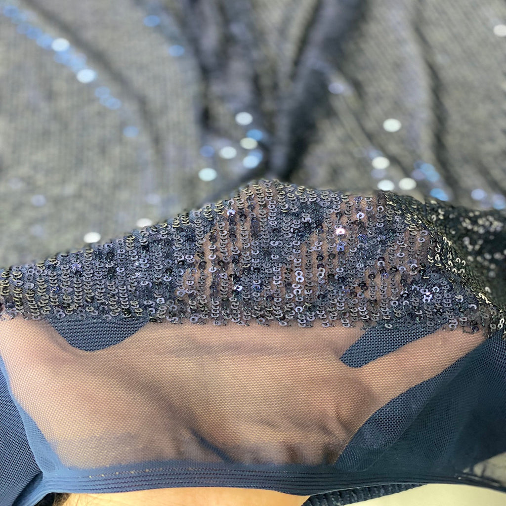 Mille Stripe Stretch Sequins Fabric