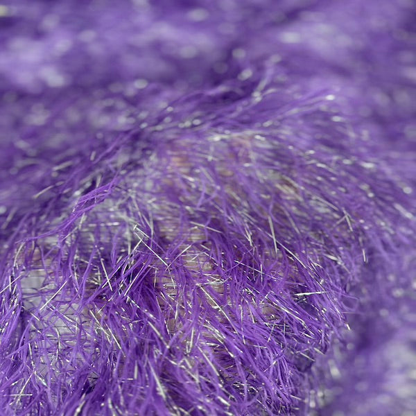 Metallic Faux Fur Tinsel Ostrich Feather Fabric