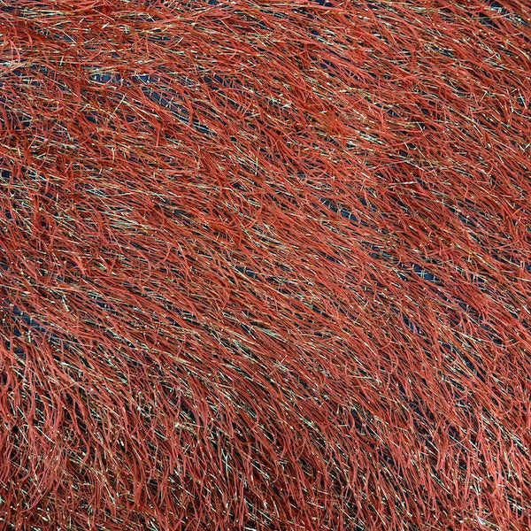 Metallic Faux Fur Tinsel Ostrich Feather Fabric