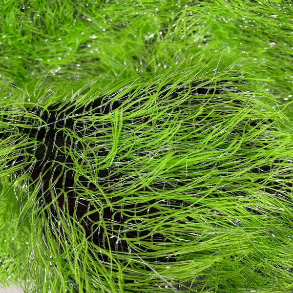 Metallic Faux Fur Tinsel Ostrich Feather Fabric