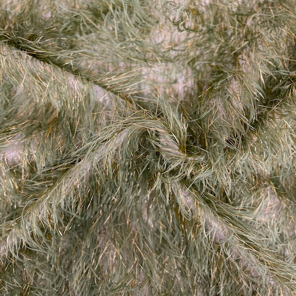 Metallic Faux Fur Tinsel Ostrich Feather Fabric