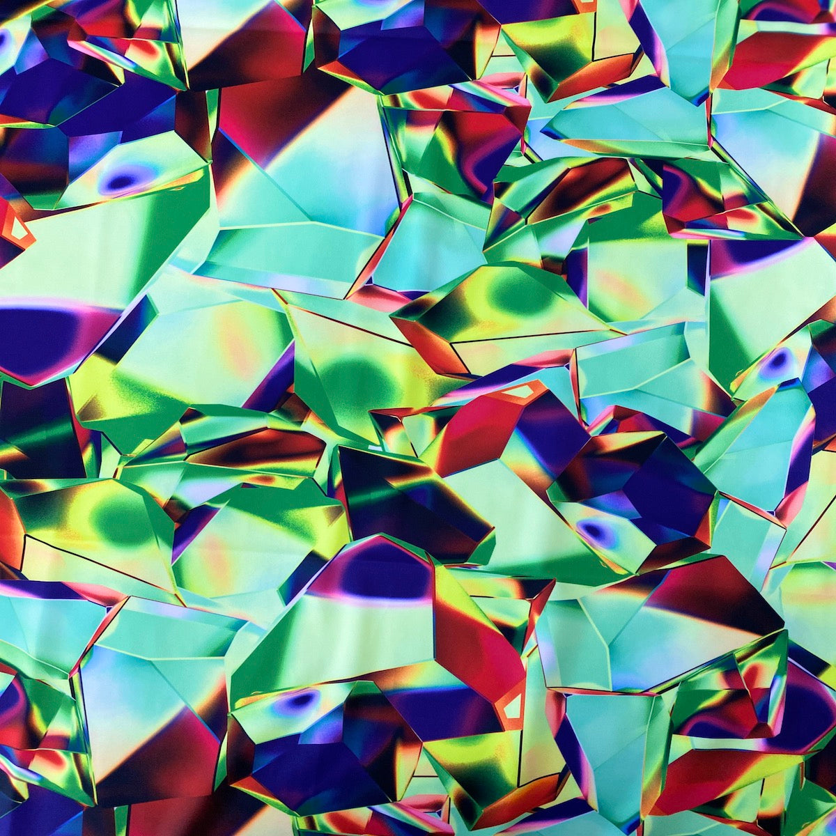 Kaleidoscope Multicolor Abstract Nylon Spandex Fabric