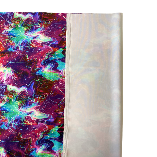 Multicolor Laser Tie Dye Print Nylon Spandex Fabric
