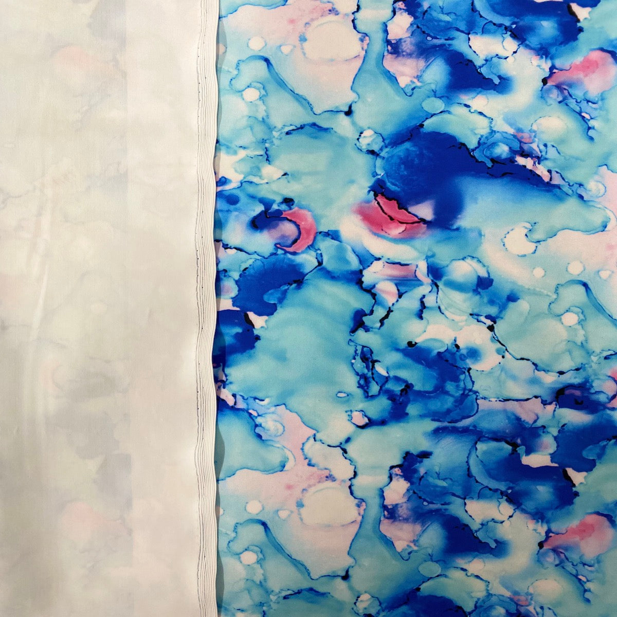 Cloud Print Tie Dye Nylon Spandex Fabric