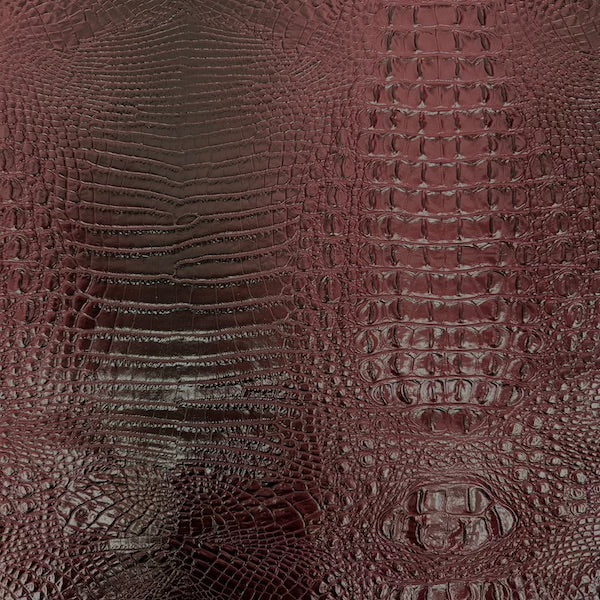 Amazon 3D Embossed Gator Faux Leather Vinyl Fabric