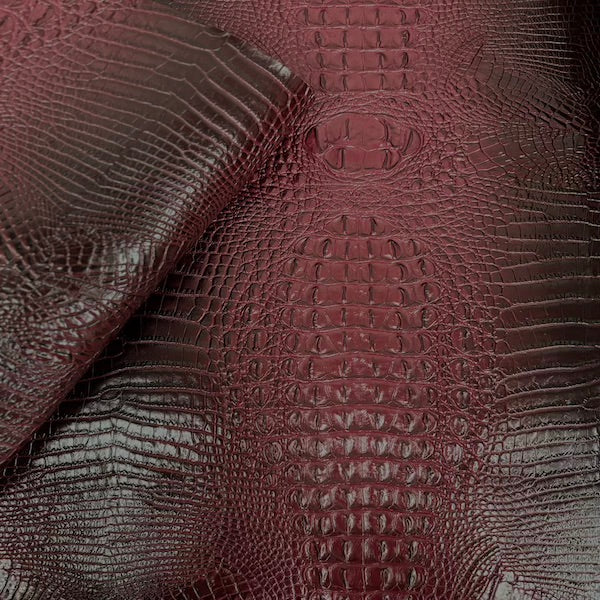 Amazon 3D Embossed Gator Faux Leather Vinyl Fabric