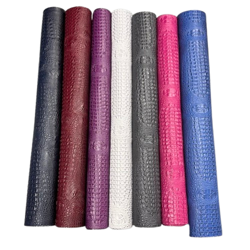 Amazon 3D Embossed Gator Faux Leather Vinyl Fabric