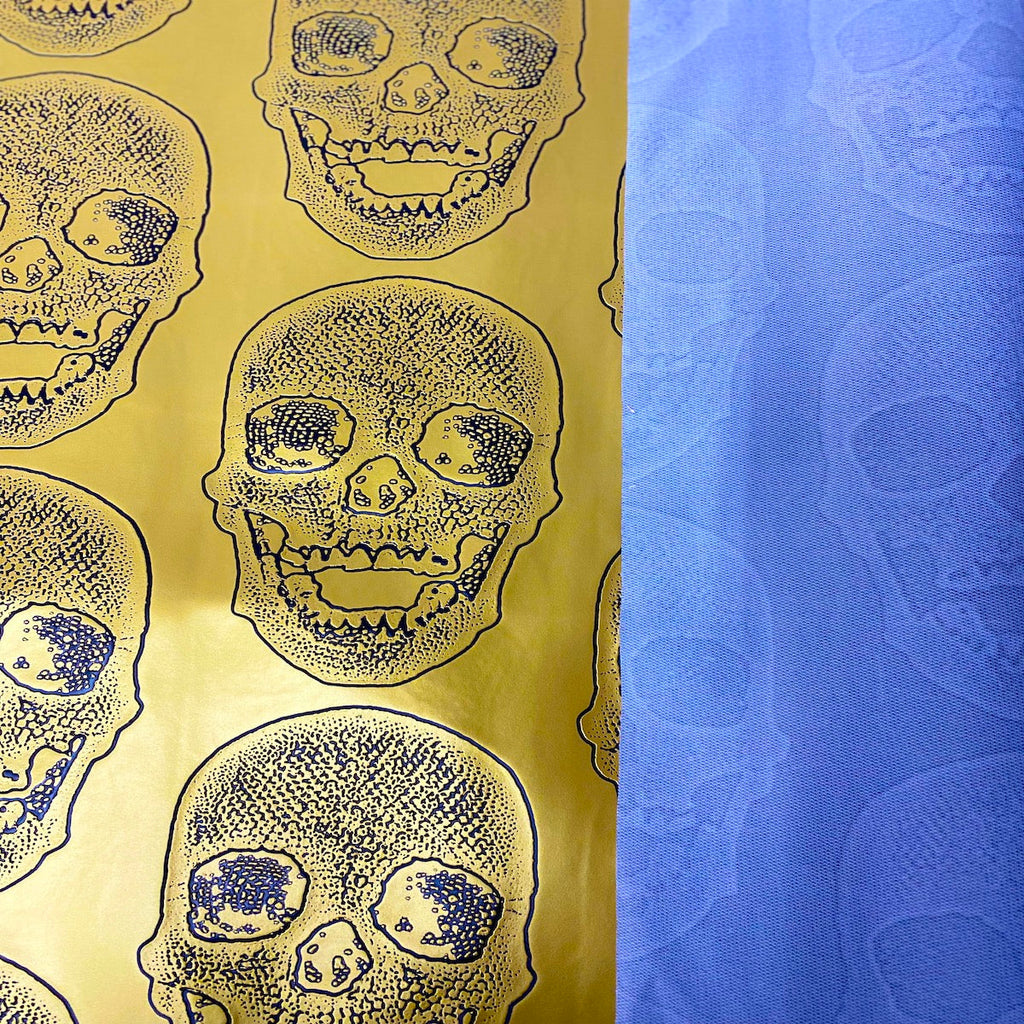 Skeleton Skull Vinyl Fabric