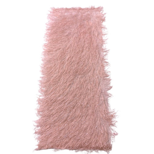 Metallic Faux Fur Tinsel Ostrich Feather Fabric