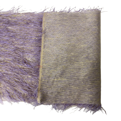 Metallic Faux Fur Tinsel Ostrich Feather Fabric