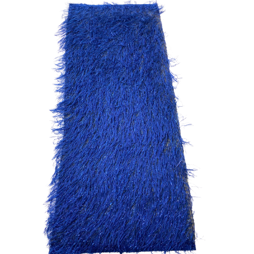 Metallic Faux Fur Tinsel Ostrich Feather Fabric