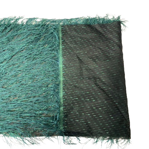 Metallic Faux Fur Tinsel Ostrich Feather Fabric