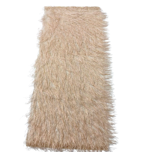 Metallic Faux Fur Tinsel Ostrich Feather Fabric