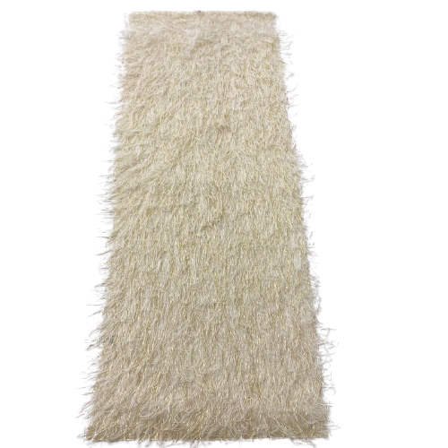 Metallic Faux Fur Tinsel Ostrich Feather Fabric