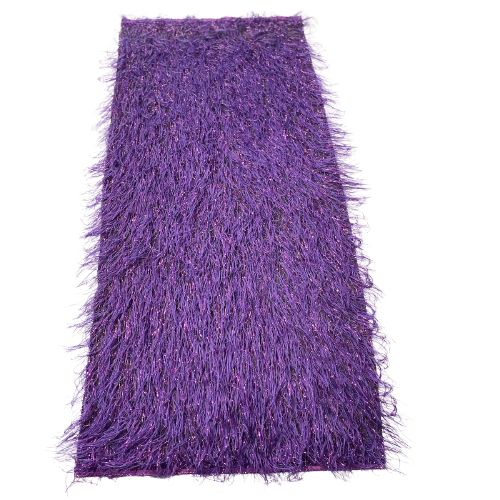 Metallic Faux Fur Tinsel Ostrich Feather Fabric