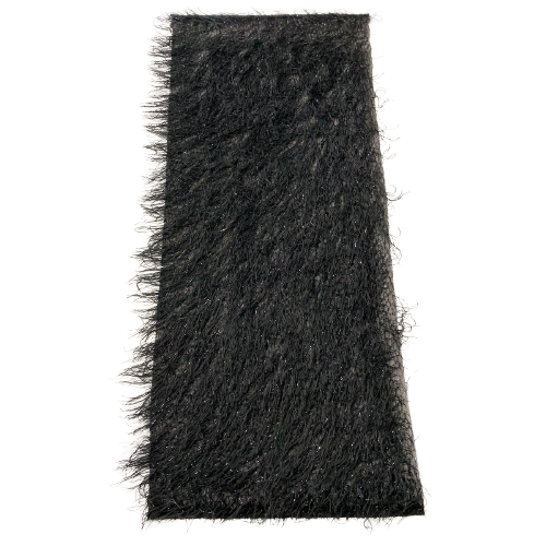 Metallic Faux Fur Tinsel Ostrich Feather Fabric