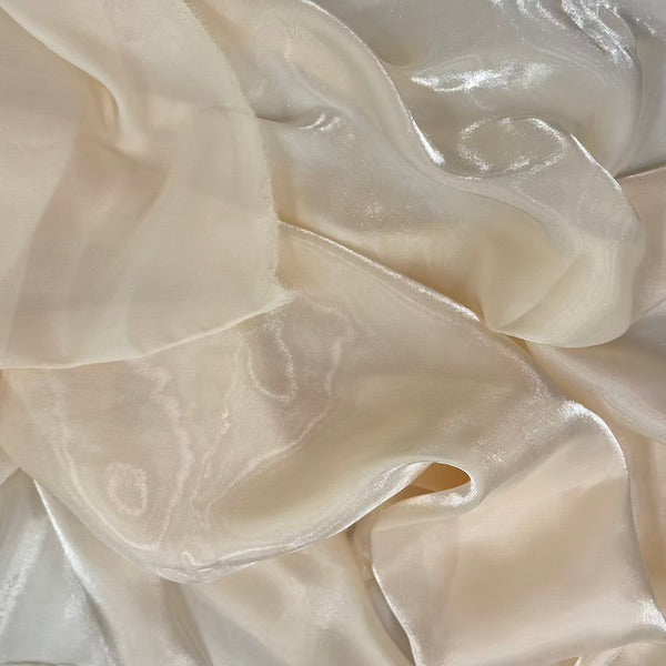 Crystalized Reflective Liquid Faux Silk Chiffon Fabric