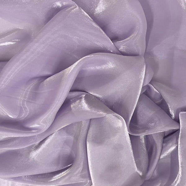 Crystalized Reflective Liquid Faux Silk Chiffon Fabric