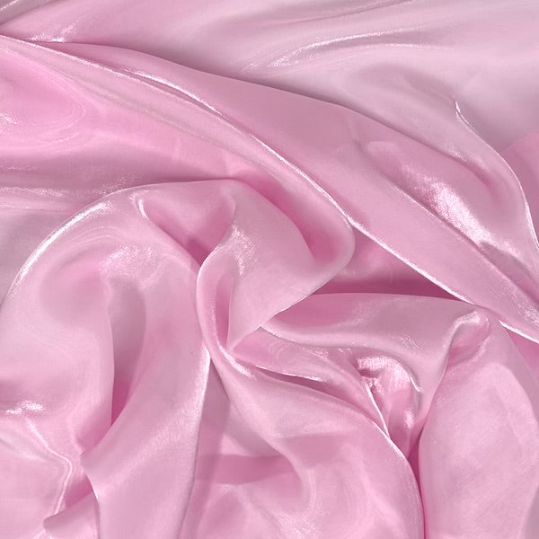 Crystalized Reflective Liquid Faux Silk Chiffon Fabric