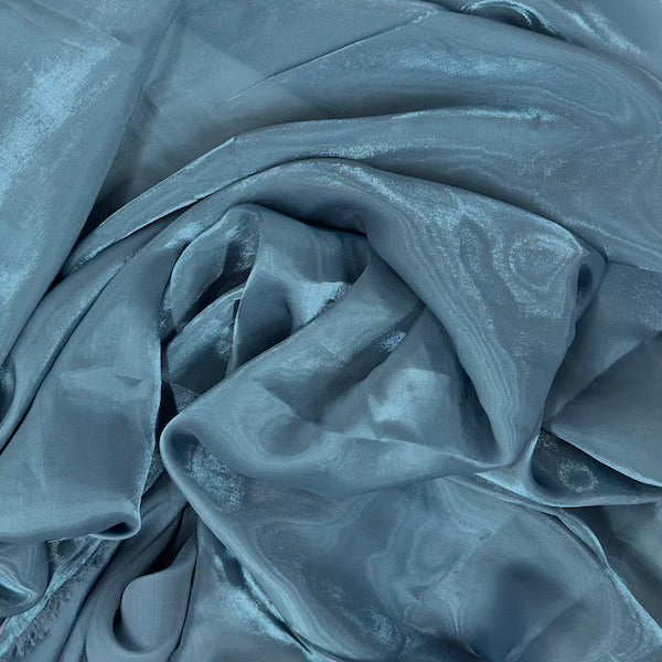 Crystalized Reflective Liquid Faux Silk Chiffon Fabric
