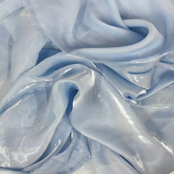 Crystalized Reflective Liquid Faux Silk Chiffon Fabric