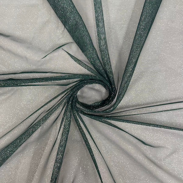Metallic Foil Dotted Mesh Fabric