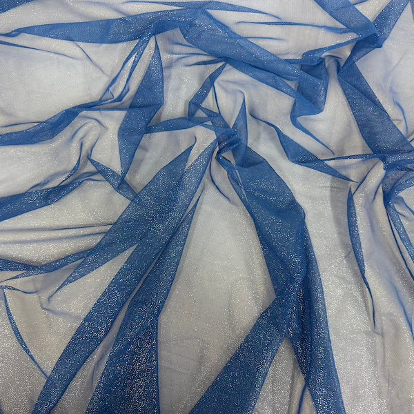 Metallic Foil Dotted Mesh Fabric