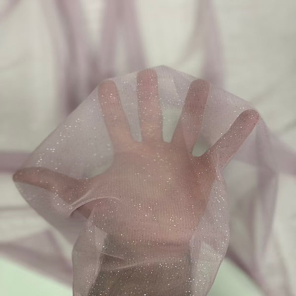 Metallic Foil Dotted Mesh Fabric