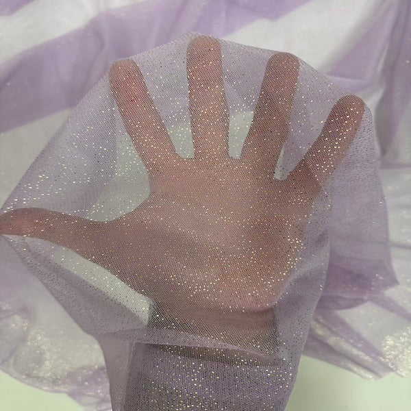 Metallic Foil Dotted Mesh Fabric