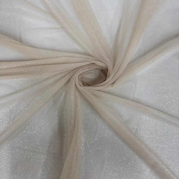 Metallic Foil Dotted Mesh Fabric