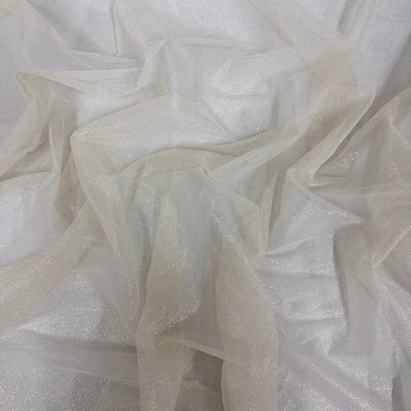 Metallic Foil Dotted Mesh Fabric