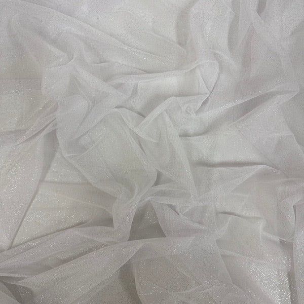 Metallic Foil Dotted Mesh Fabric