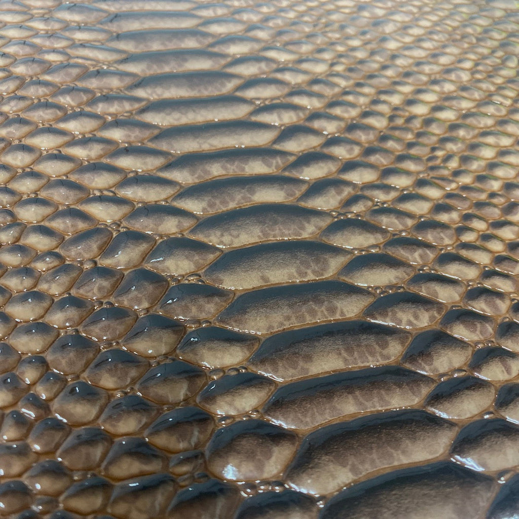 Culebra Patent 3D Embossed Snake Skin Vinyl Fabric