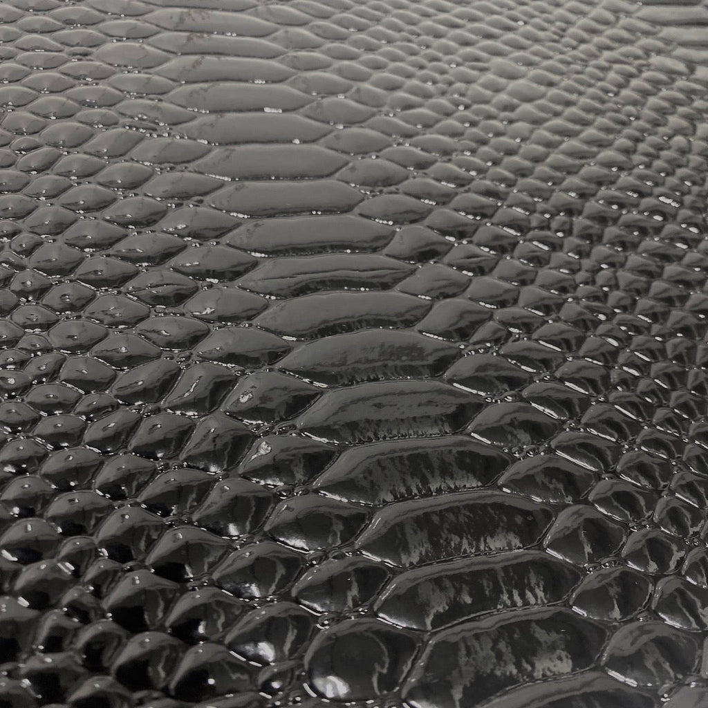 Culebra Patent 3D Embossed Snake Skin Vinyl Fabric