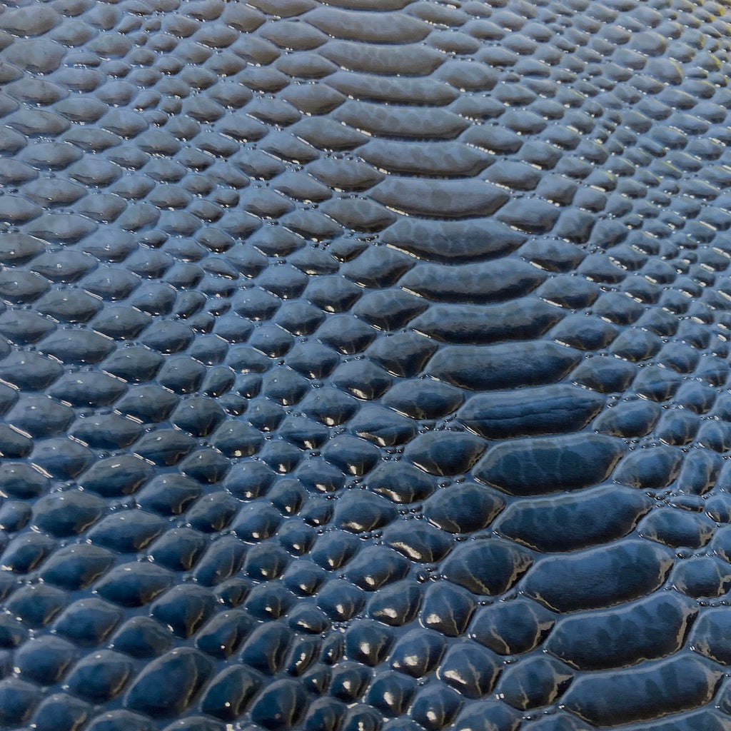 Culebra Patent 3D Embossed Snake Skin Vinyl Fabric