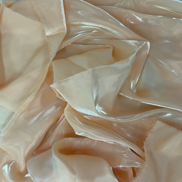 Crystalized Reflective Liquid Faux Silk Chiffon Fabric