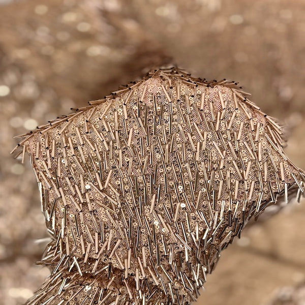 French Fringe Stretch Sequins Fabric