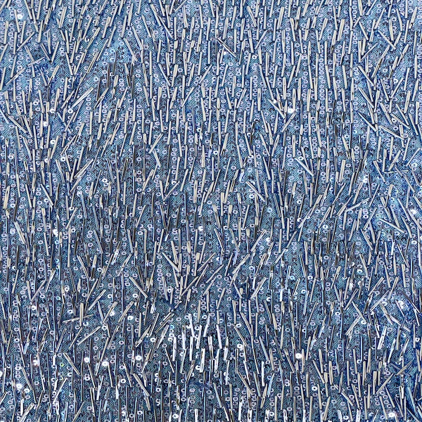 French Fringe Stretch Sequins Fabric