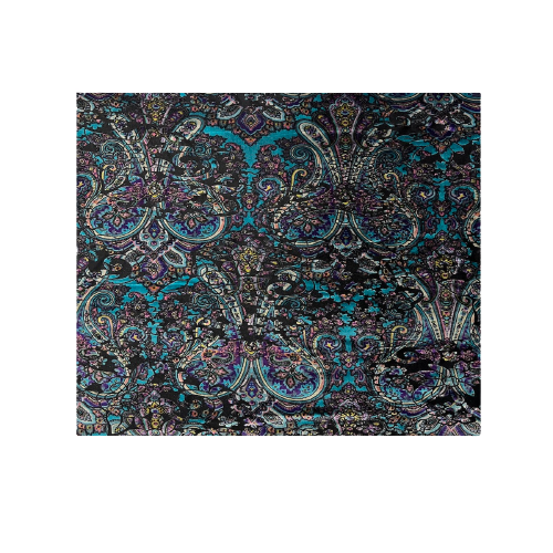 Sur Multicolor Burnout Stretch Velvet Fabric