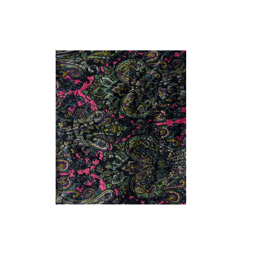Sur Multicolor Burnout Stretch Velvet Fabric
